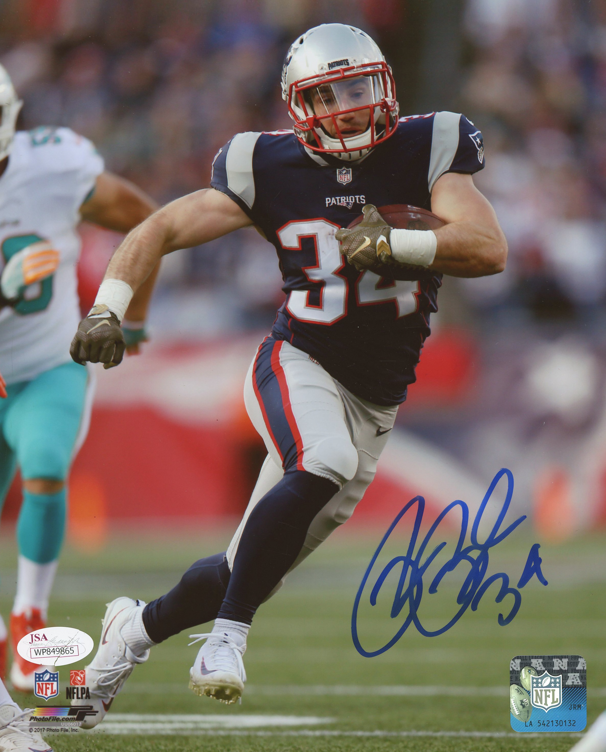 Rex Burkhead Signed Patriots 8x10 Photo (JSA COA) at PristineAuction.com Rex Burkhead Signed Patriots 8x10 Photo (JSA COA) at PristineAuction.com
