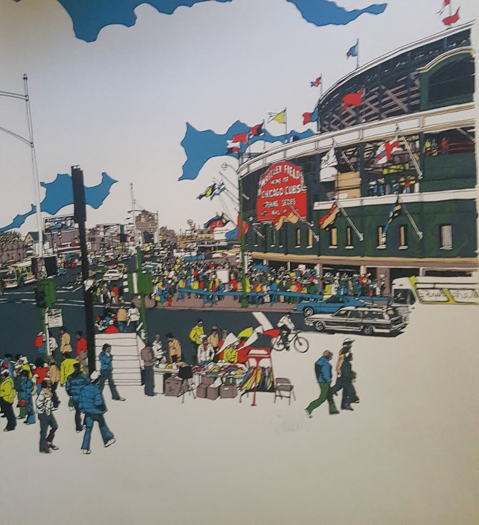 William Stebbins Signed 1978 Chicago Cubs Wrigley Field "Opening Day" Limited Edition AP #6/10 20x24 Serigraph on Archival Paper (Publisher COA) at PristineAuction.com William Stebbins Signed 1978 Chicago Cubs Wrigley Field "Opening Day" Limited Edition AP #6/10 20x24 Serigraph on Archival Paper (Publisher COA) at PristineAuction.com