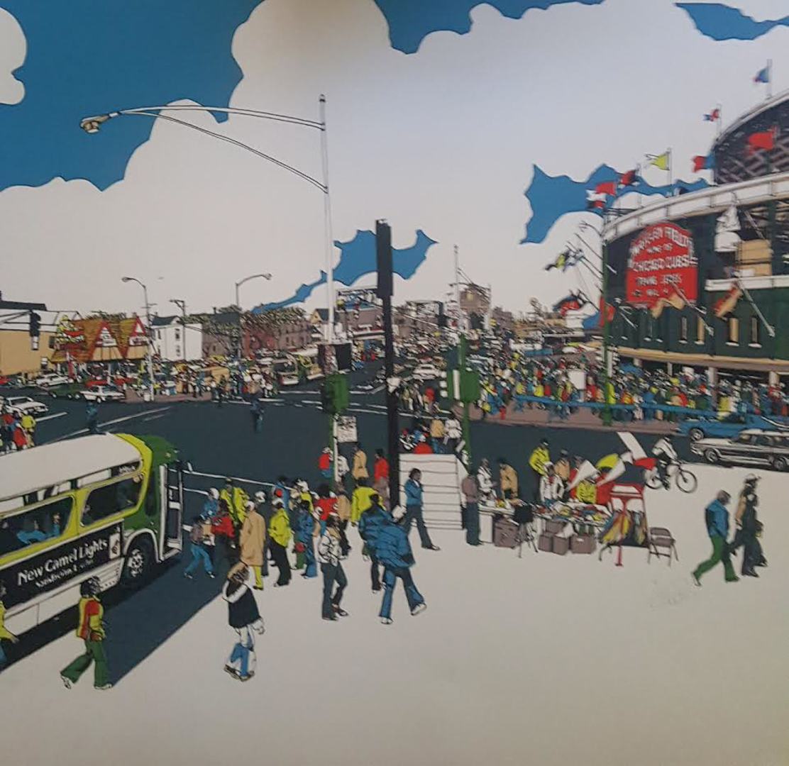 William Stebbins Signed 1978 Chicago Cubs Wrigley Field "Opening Day" Limited Edition AP #6/10 20x24 Serigraph on Archival Paper (Publisher COA) at PristineAuction.com William Stebbins Signed 1978 Chicago Cubs Wrigley Field "Opening Day" Limited Edition AP #6/10 20x24 Serigraph on Archival Paper (Publisher COA) at PristineAuction.com