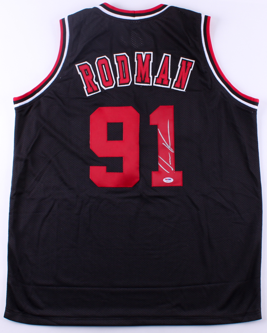 Dennis Rodman Signed Bulls Jersey (PSA COA) at PristineAuction.com Dennis Rodman Signed Bulls Jersey (PSA COA) at PristineAuction.com