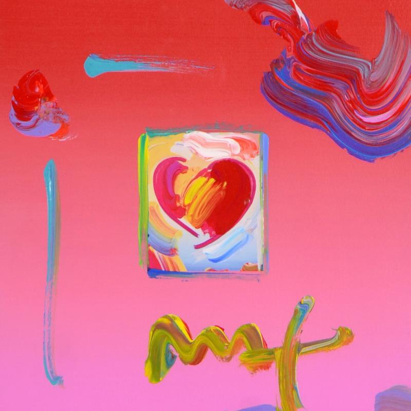 Peter Max Signed "Heart" 20x22 Custom Framed One-Of-A-Kind Acrylic Mixed Media at PristineAuction.com Peter Max Signed "Heart" 20x22 Custom Framed One-Of-A-Kind Acrylic Mixed Media at PristineAuction.com