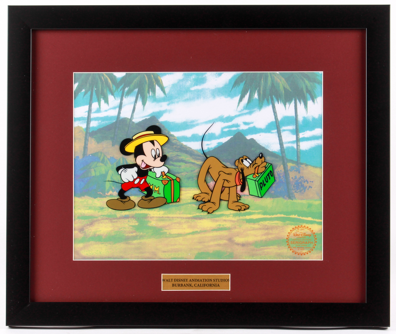 Walt Disney Mickey Mouse "Mr. Mouse Takes a Trip" 16x19 Custom Framed Limited Edition Serigraph Cel at PristineAuction.com Walt Disney Mickey Mouse "Mr. Mouse Takes a Trip" 16x19 Custom Framed Limited Edition Serigraph Cel at PristineAuction.com