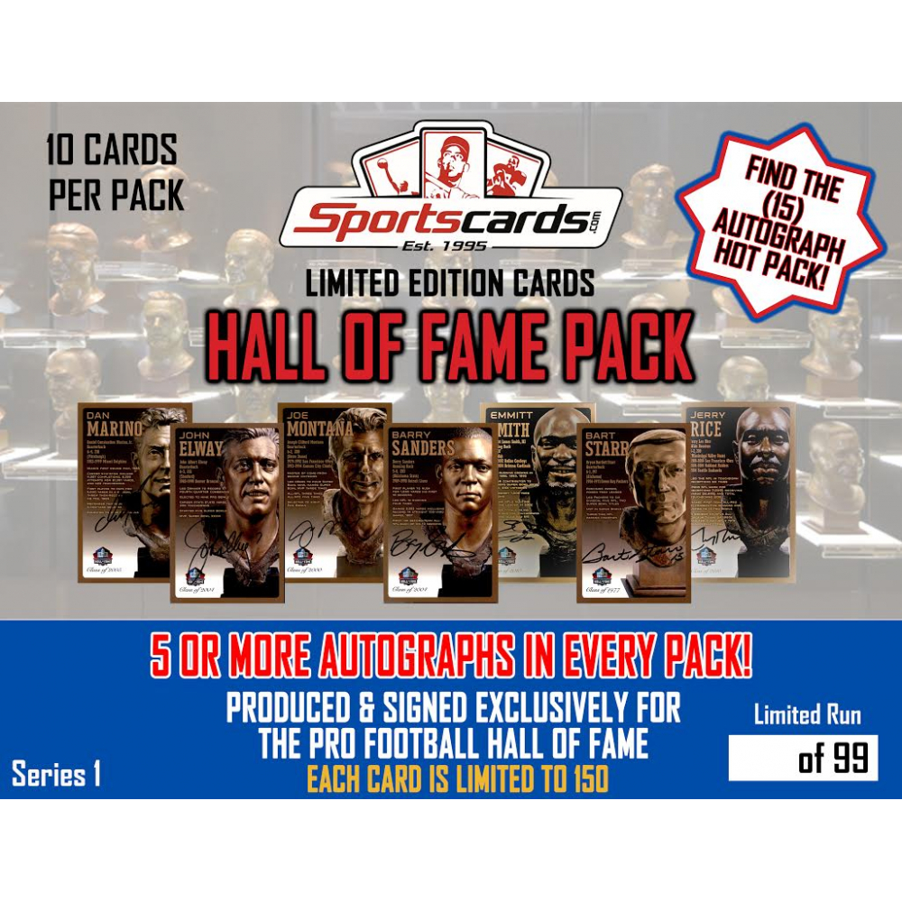 Hall of Fame Autograph Pack (5 or more) Signed Limited Edition Cards