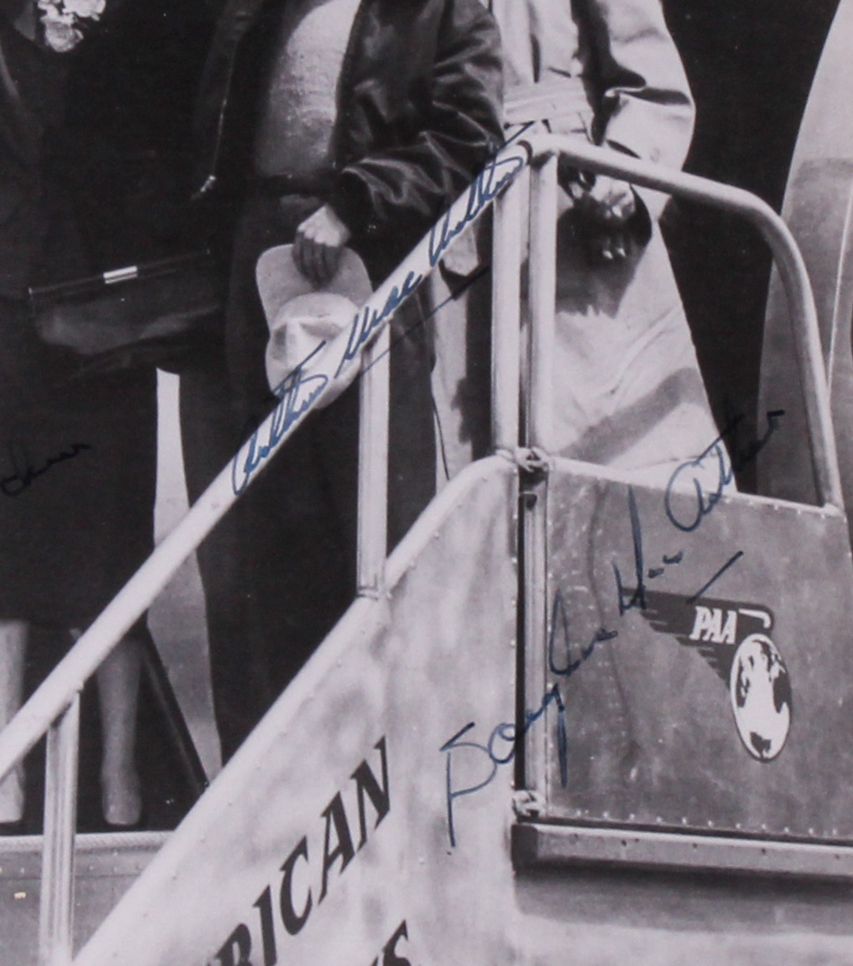 Douglas MacArthur, Jean MacArthur & Arthur MacArthur IV Signed 11.5x14 Custom Framed Photo Display (JSA ALOA) at PristineAuction.com Douglas MacArthur, Jean MacArthur & Arthur MacArthur IV Signed 11.5x14 Custom Framed Photo Display (JSA ALOA) at PristineAuction.com