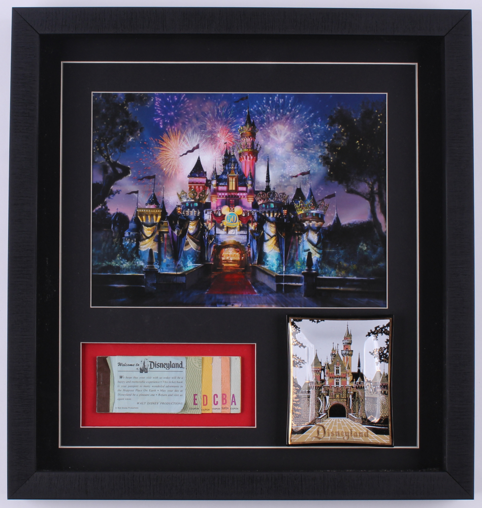 Thomas Kinkade "Disneyland" 16.5x17.5x2 Custom Framed Shadowbox Display