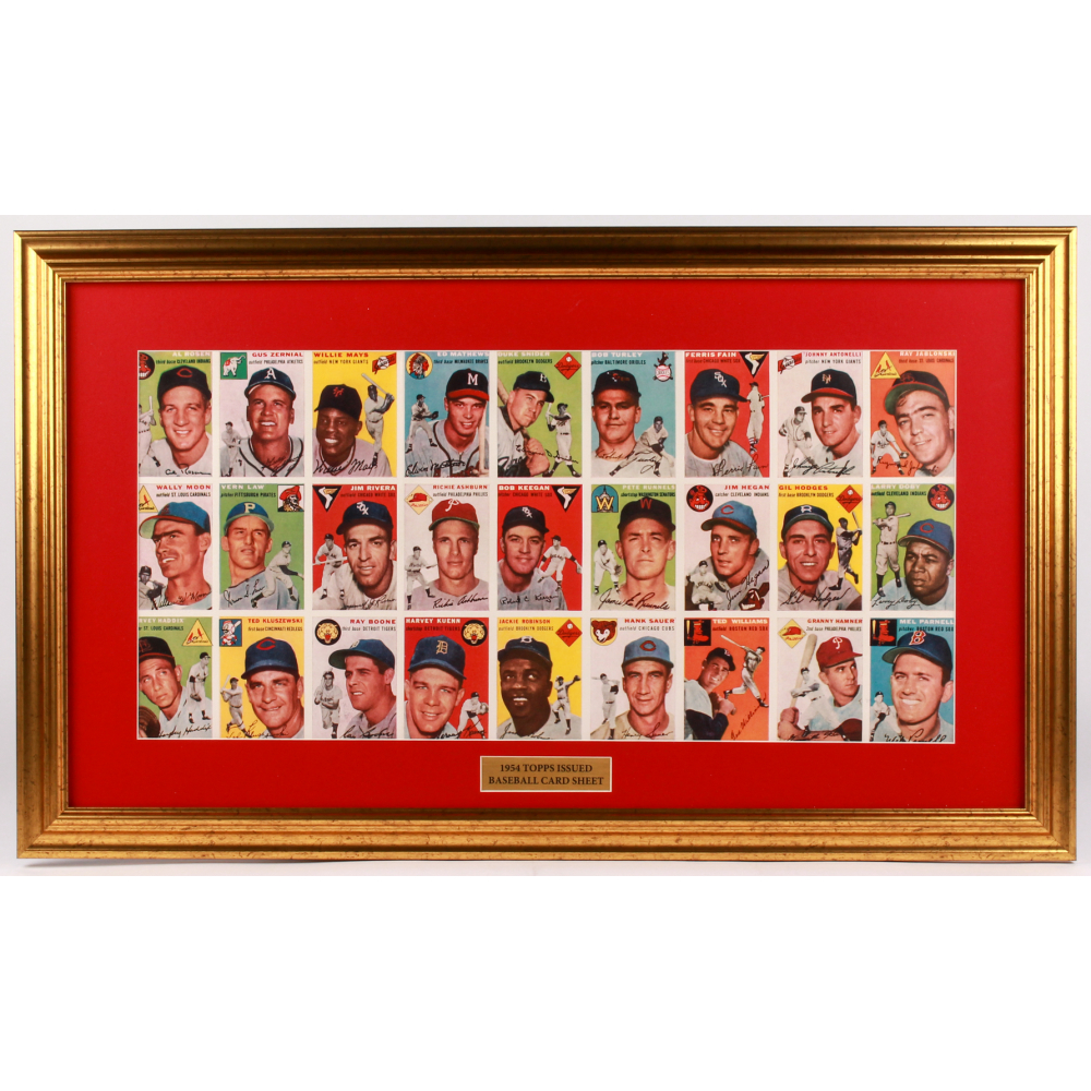 First Issue Sports Illustrated 18x30 Custom Framed 1954 Topps Baseball
