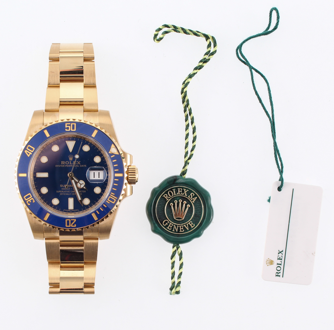 Rolex Submariner Date 18K Gold Watch (New) at PristineAuction.com Rolex Submariner Date 18K Gold Watch (New) at PristineAuction.com