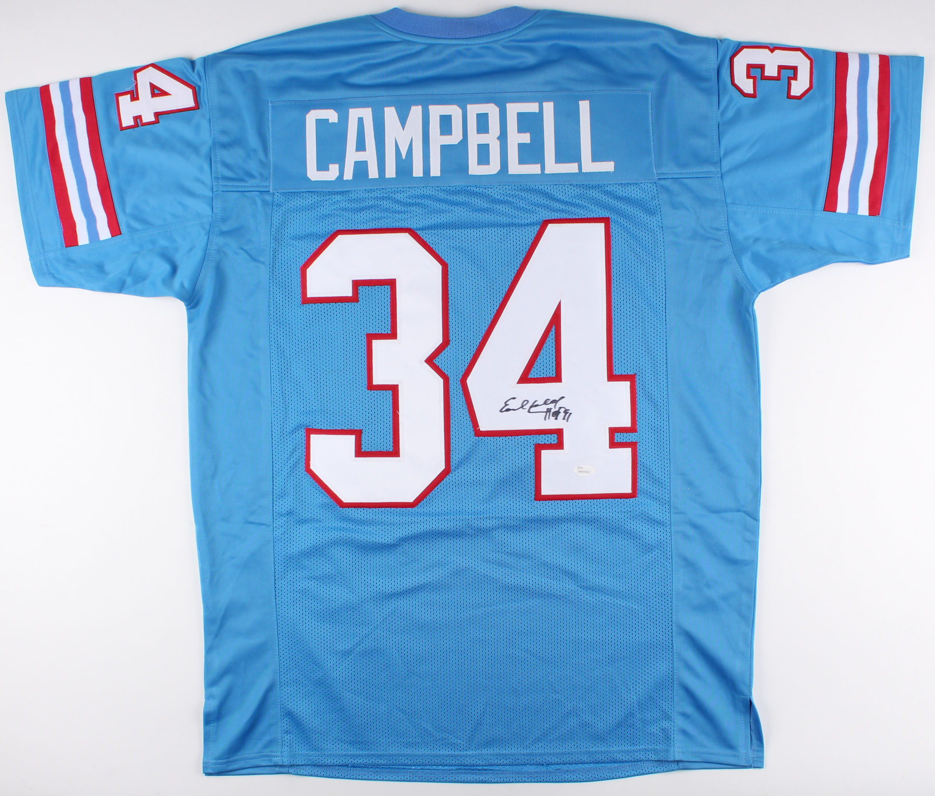 Earl Campbell Signed Oilers Jersey Inscribed "HOF 91" (JSA COA) at PristineAuction.com Earl Campbell Signed Oilers Jersey Inscribed "HOF 91" (JSA COA) at PristineAuction.com