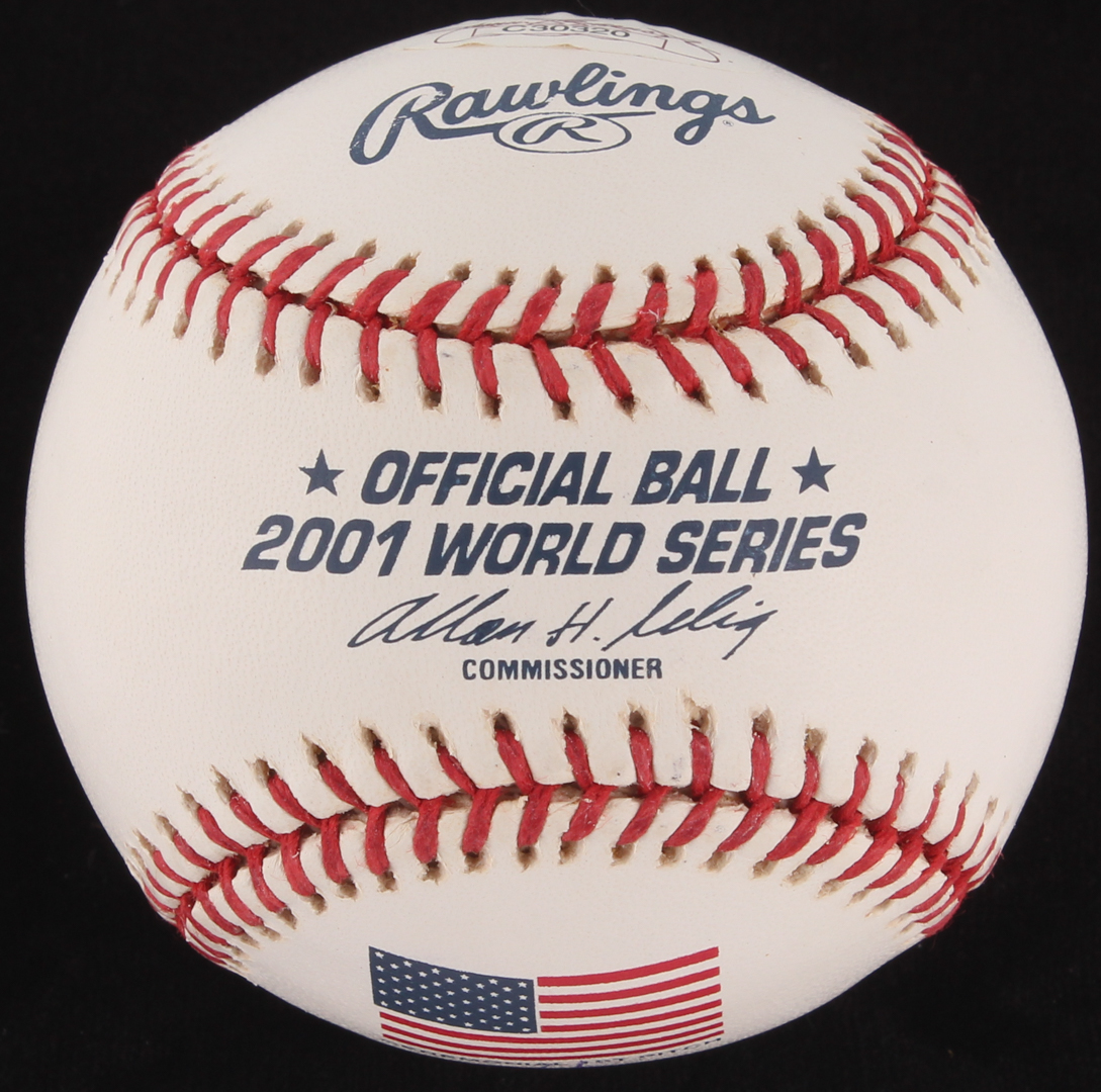 Randy Johnson Signed 2001 World Series Logo Baseball (JSA COA) at PristineAuction.com Randy Johnson Signed 2001 World Series Logo Baseball (JSA COA) at PristineAuction.com