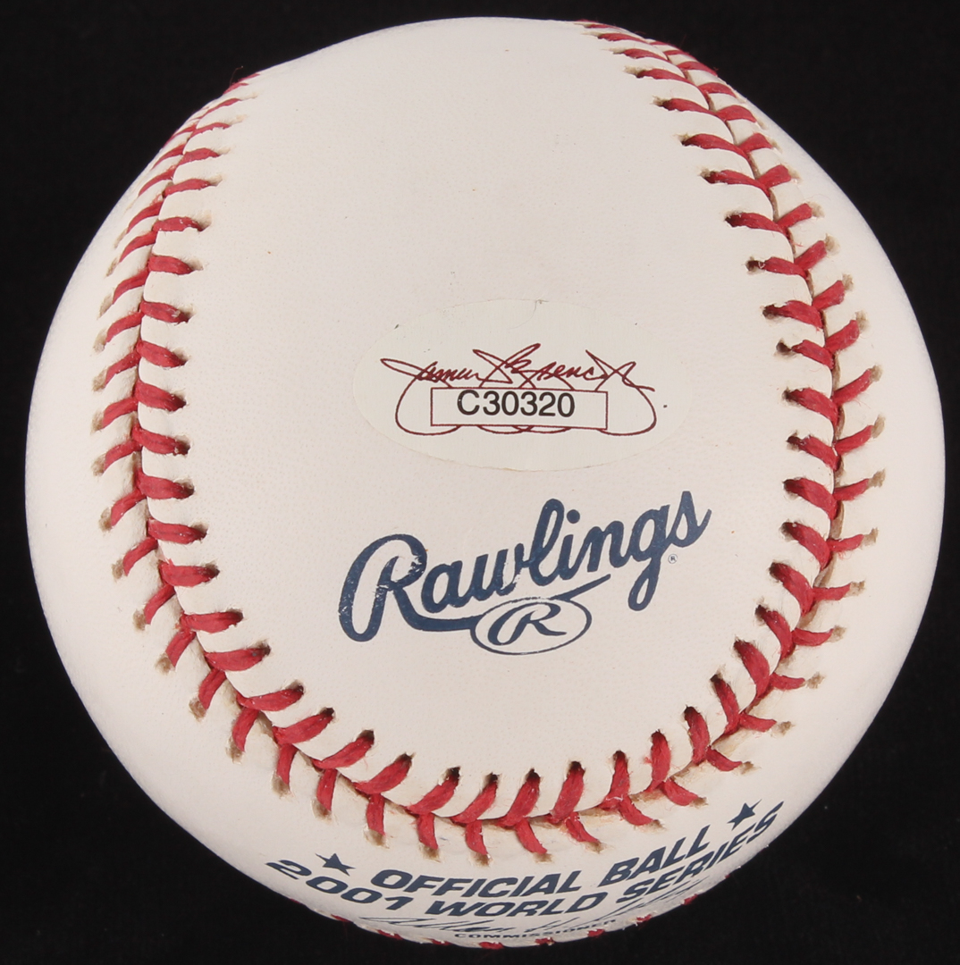 Randy Johnson Signed 2001 World Series Logo Baseball (JSA COA) at PristineAuction.com Randy Johnson Signed 2001 World Series Logo Baseball (JSA COA) at PristineAuction.com