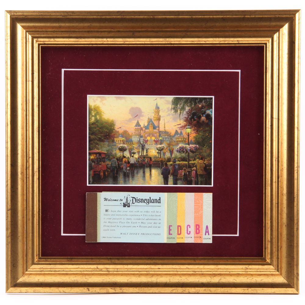 Thomas Kinkade "Disneyland" 11.75x12.25 Custom Framed Print Display