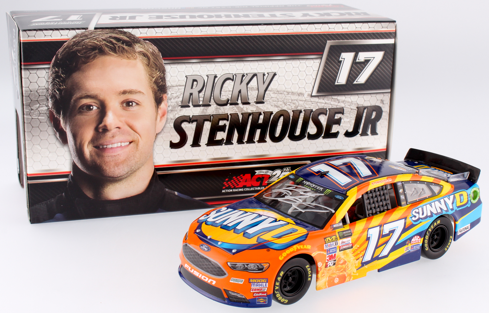 Ricky Stenhouse Jr. Signed 2017 NASCAR #17 Sunny D 1:24 LE Premium Action Diecast Car (PA COA) at PristineAuction.com Ricky Stenhouse Jr. Signed 2017 NASCAR #17 Sunny D 1:24 LE Premium Action Diecast Car (PA COA) at PristineAuction.com