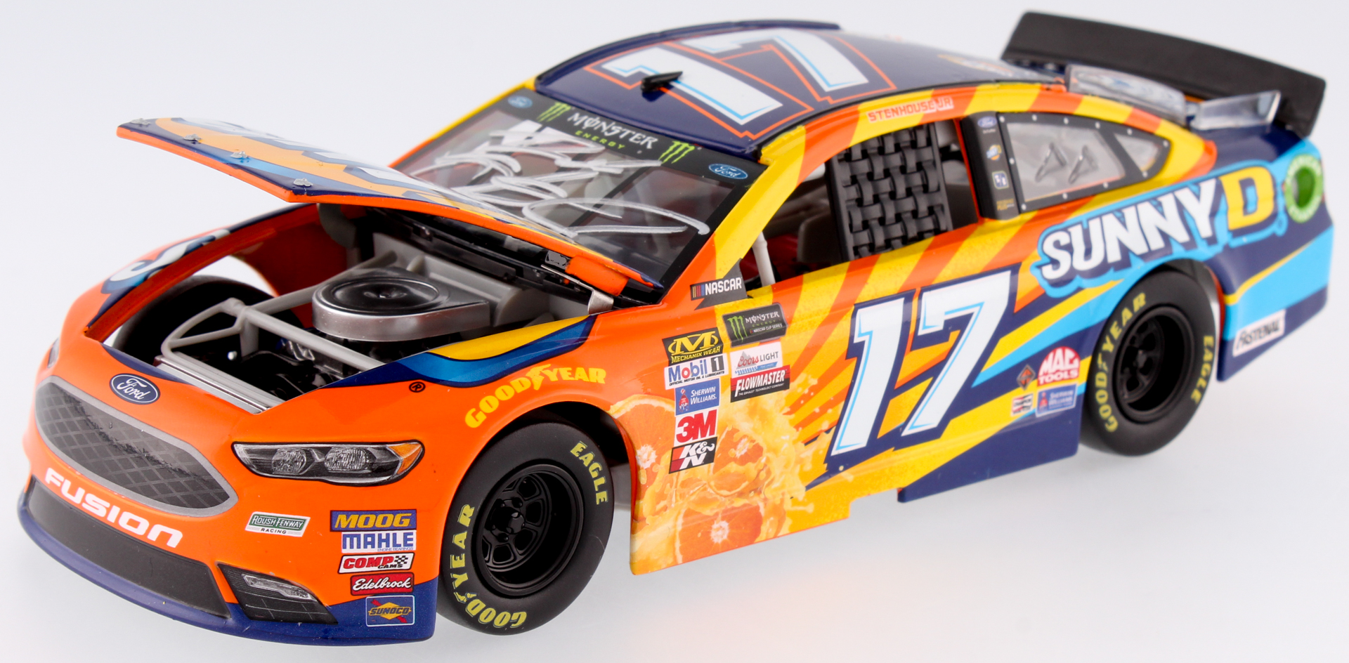 Ricky Stenhouse Jr. Signed 2017 NASCAR #17 Sunny D 1:24 LE Premium Action Diecast Car (PA COA) at PristineAuction.com Ricky Stenhouse Jr. Signed 2017 NASCAR #17 Sunny D 1:24 LE Premium Action Diecast Car (PA COA) at PristineAuction.com