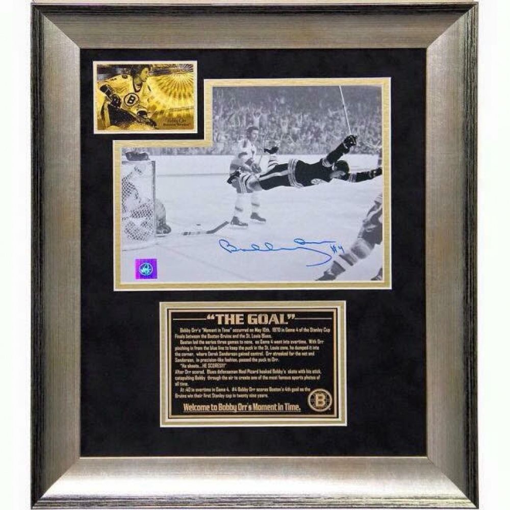 Bobby Orr Signed Bruins "The Flying Goal" 1970 Stanley Cup …
