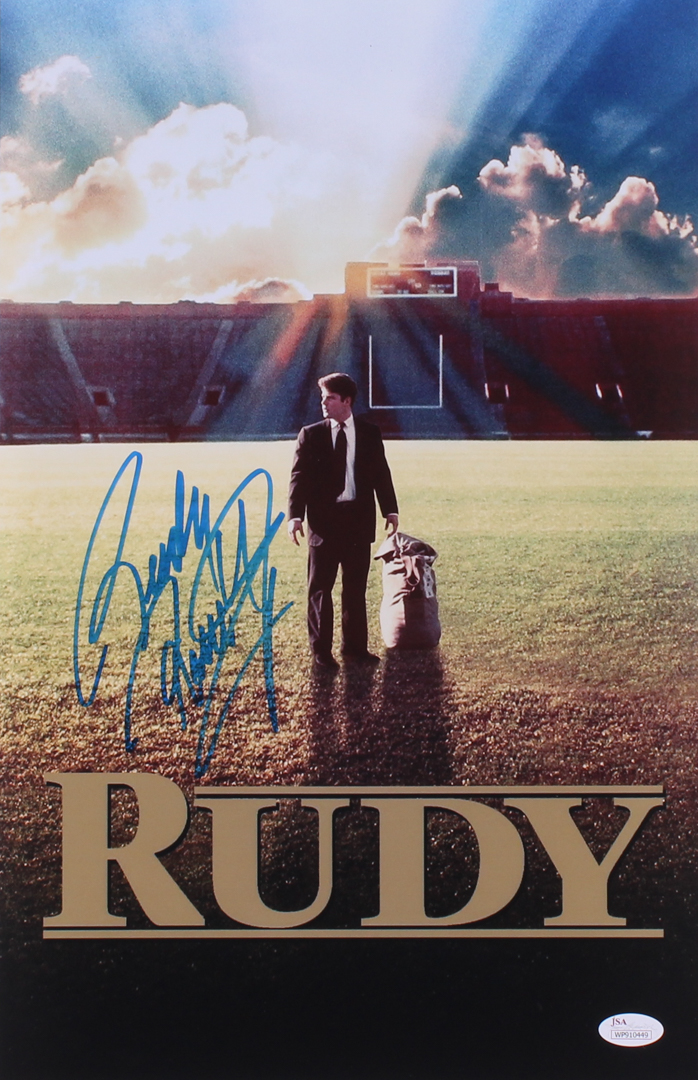 Rudy Ruettiger Signed "Rudy" 11x17 Movie Poster Photo (JSA COA) at PristineAuction.com Rudy Ruettiger Signed "Rudy" 11x17 Movie Poster Photo (JSA COA) at PristineAuction.com