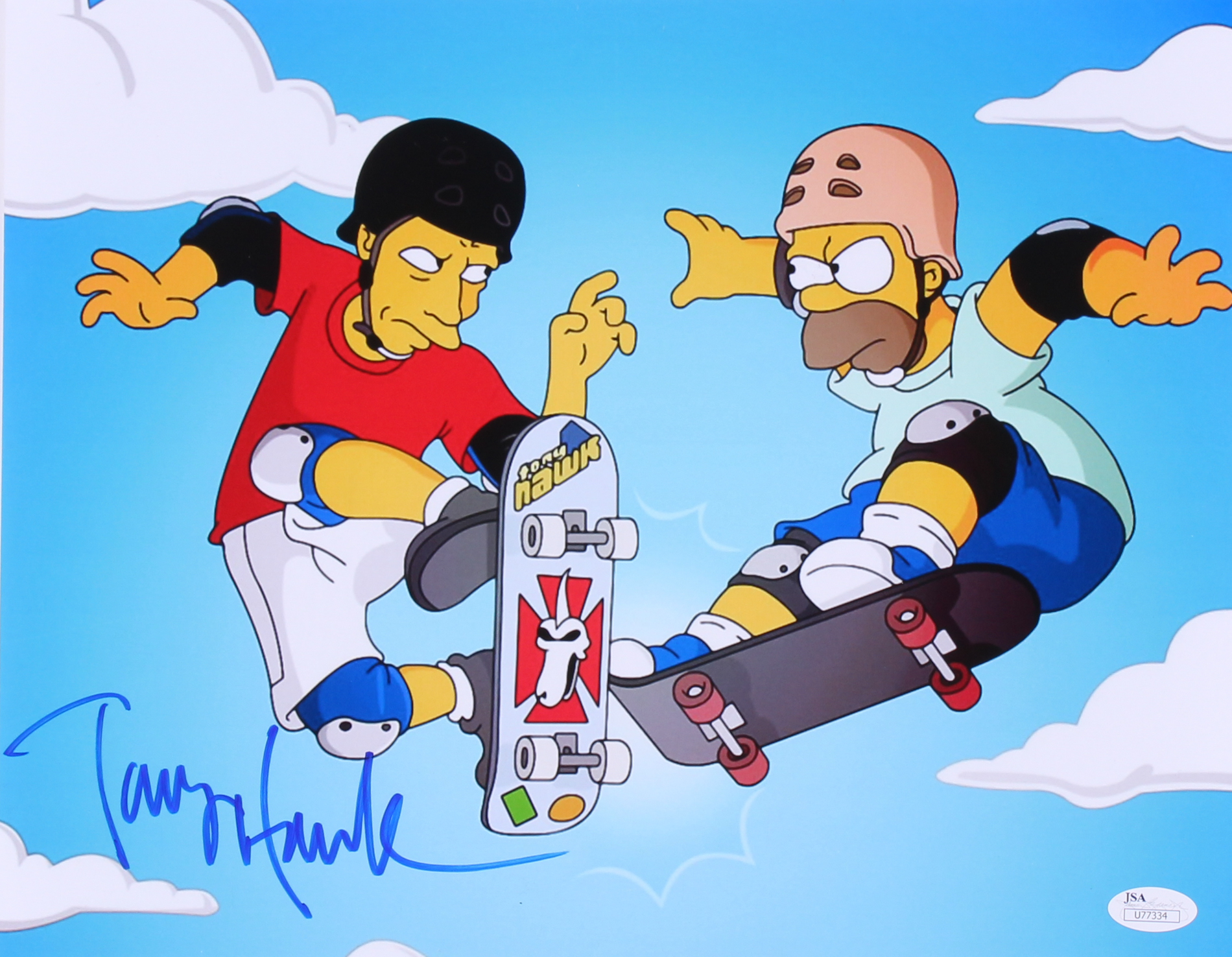 Tony Hawk Signed "The Simpsons" 11x14 Photo (JSA COA) at PristineAuction.com Tony Hawk Signed "The Simpsons" 11x14 Photo (JSA COA) at PristineAuction.com