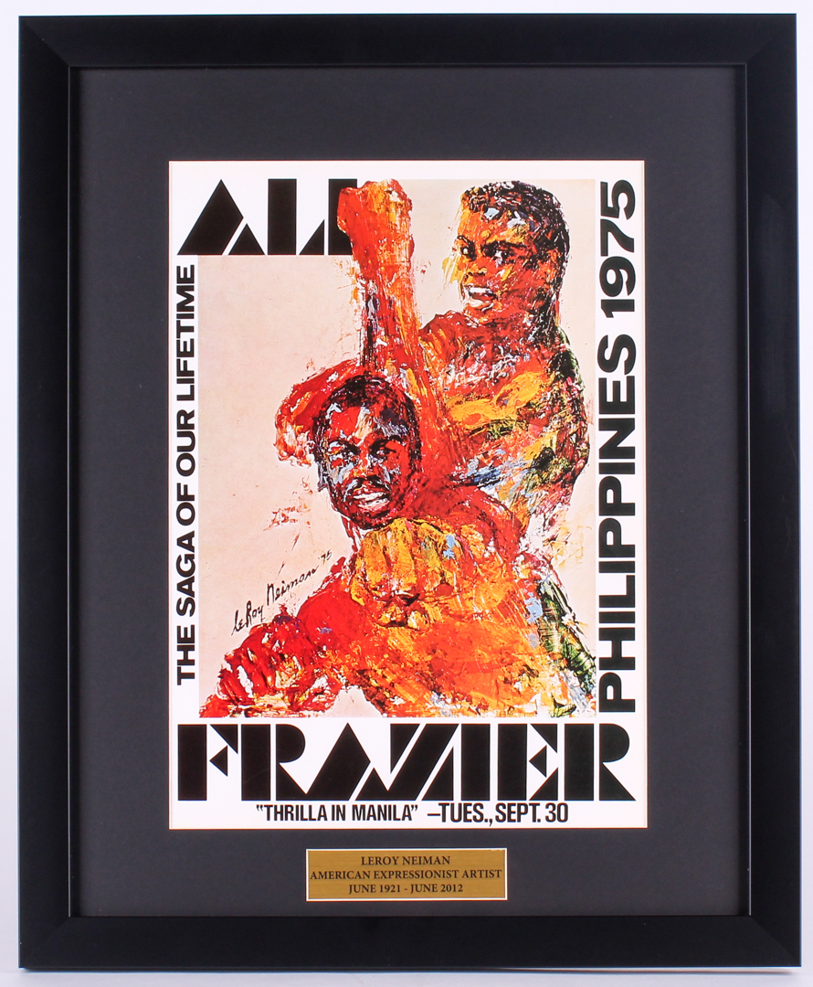 LeRoy Neiman "Ali-Frazier" 18x22 Custom Framed Print Display at PristineAuction.com LeRoy Neiman "Ali-Frazier" 18x22 Custom Framed Print Display at PristineAuction.com