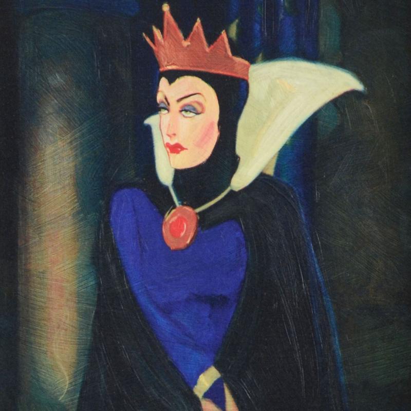 Jim Salvati Signed "Evil Queen" Limited Edition 21x25 Custom Framed Giclee on Canvas from Disney Fine Art #10/10 at PristineAuction.com Jim Salvati Signed "Evil Queen" Limited Edition 21x25 Custom Framed Giclee on Canvas from Disney Fine Art #10/10 at PristineAuction.com