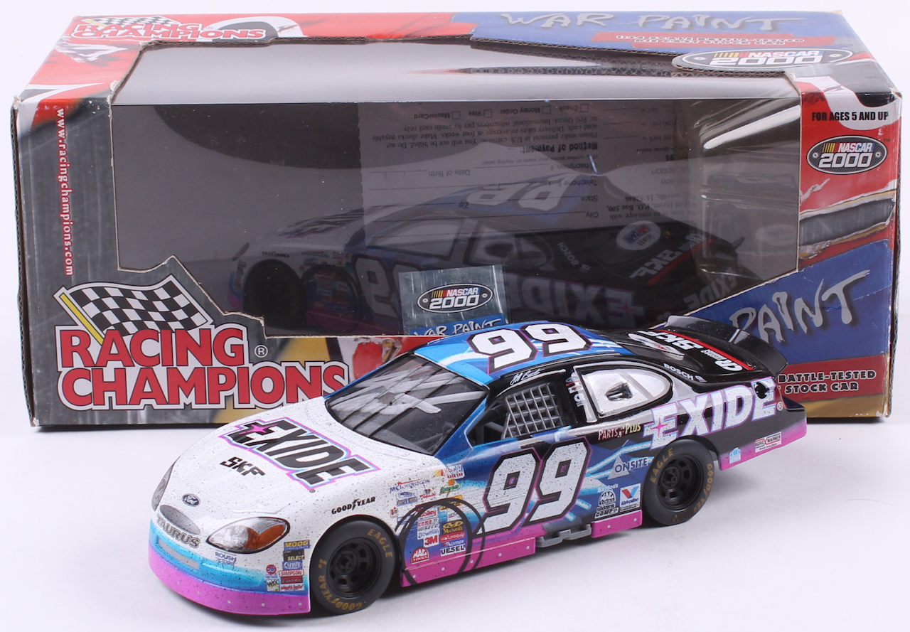 Jeff Burton Signed LE #99 Exide 1996 Ford Thunderbird 1:24 Action Die Cast Car (PSA COA) at PristineAuction.com Jeff Burton Signed LE #99 Exide 1996 Ford Thunderbird 1:24 Action Die Cast Car (PSA COA) at PristineAuction.com