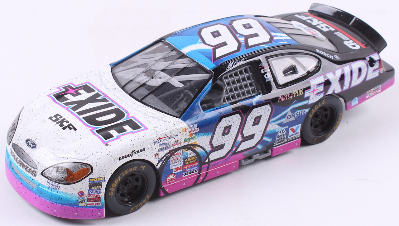 Jeff Burton Signed LE #99 Exide 1996 Ford Thunderbird 1:24 Action Die Cast Car (PSA COA) at PristineAuction.com Jeff Burton Signed LE #99 Exide 1996 Ford Thunderbird 1:24 Action Die Cast Car (PSA COA) at PristineAuction.com
