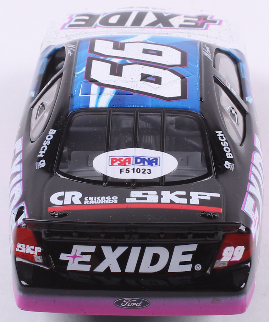 Jeff Burton Signed LE #99 Exide 1996 Ford Thunderbird 1:24 Action Die Cast Car (PSA COA) at PristineAuction.com Jeff Burton Signed LE #99 Exide 1996 Ford Thunderbird 1:24 Action Die Cast Car (PSA COA) at PristineAuction.com
