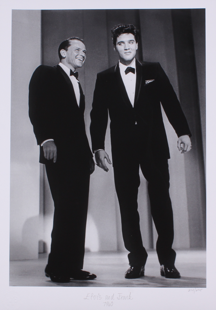 The Hulton Archive - Elvis Presley & Frank Sinatra "Elvis and Frank 1960" 16x23 Fine Art Giclee on Paper #214/275 (PCV COA & PA LOA) at PristineAuction.com The Hulton Archive - Elvis Presley & Frank Sinatra "Elvis and Frank 1960" 16x23 Fine Art Giclee on Paper #214/275 (PCV COA & PA LOA) at PristineAuction.com