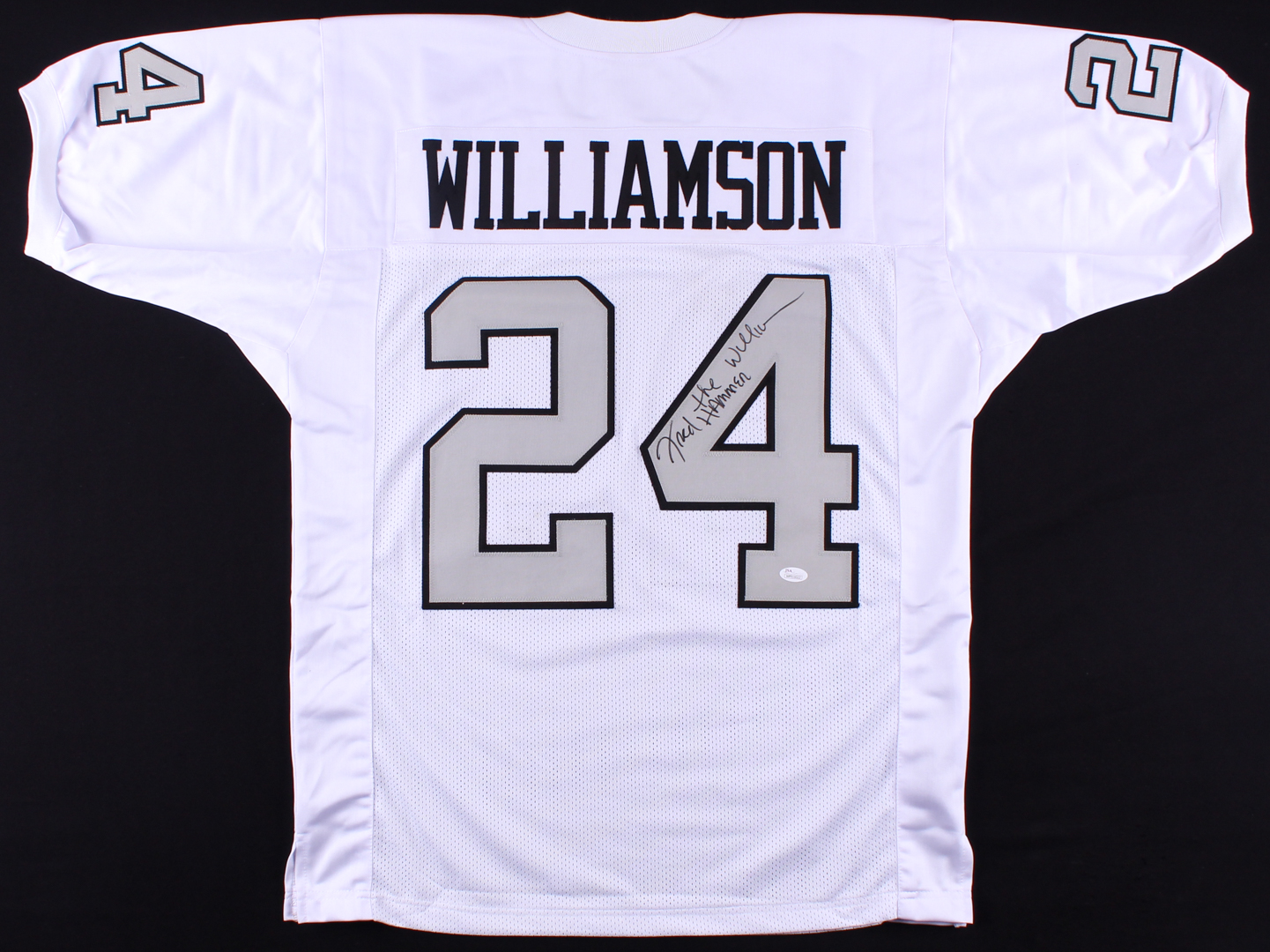 Fred Williamson Signed Raiders Jersey Inscribed "Fred The Hammer Willi" (JSA COA) at PristineAuction.com Fred Williamson Signed Raiders Jersey Inscribed "Fred The Hammer Willi" (JSA COA) at PristineAuction.com