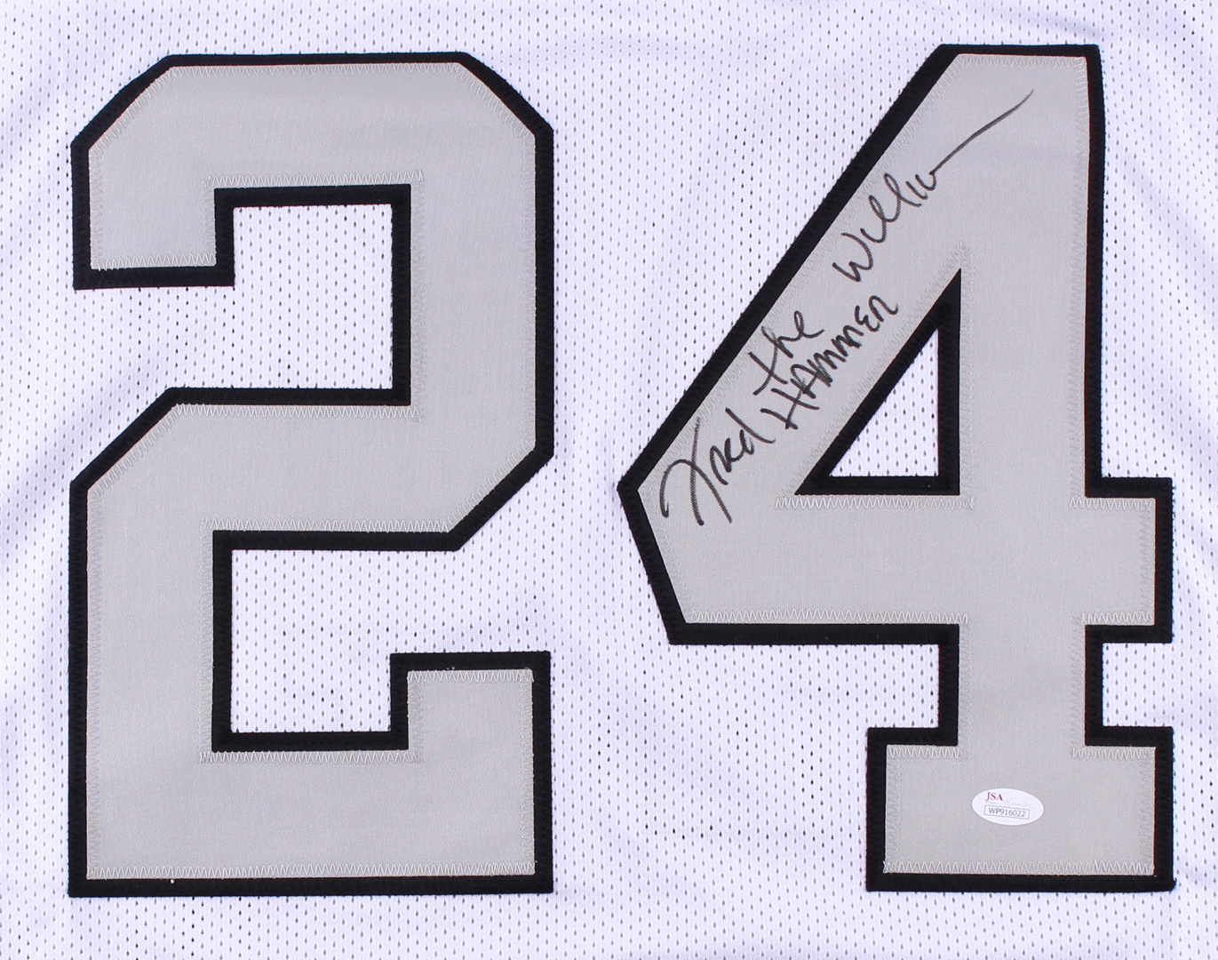 Fred Williamson Signed Raiders Jersey Inscribed "Fred The Hammer Willi" (JSA COA) at PristineAuction.com Fred Williamson Signed Raiders Jersey Inscribed "Fred The Hammer Willi" (JSA COA) at PristineAuction.com