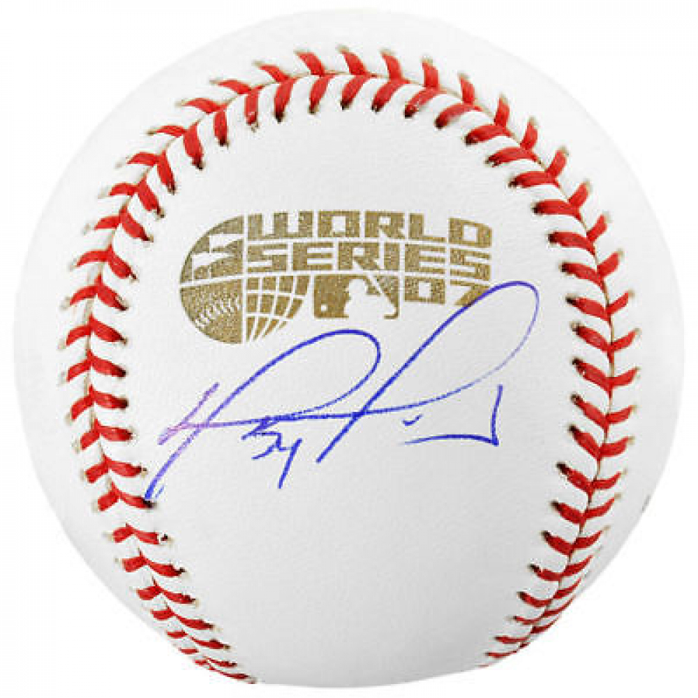 David Ortiz Signed 2007 World Series Baseball (Fanatics Hologram & MLB Hologram) Pristine Auction