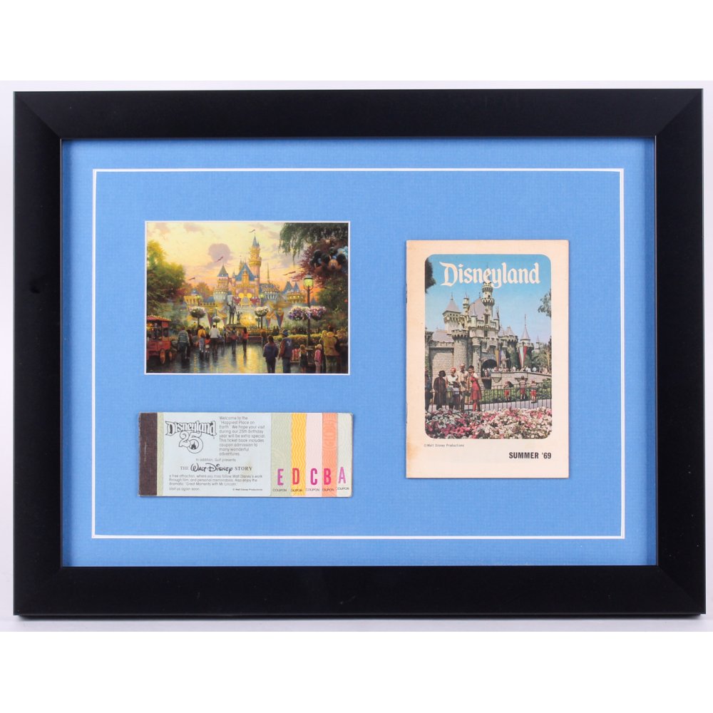 Thomas Kinkade "Disneyland" 13x17 Custom Framed Print Display with