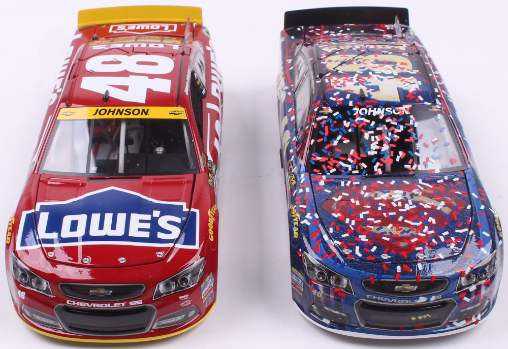 Lot of (2) Jimmie Johnson 124 LE Die Cast Cars with 48 Lowes Superman