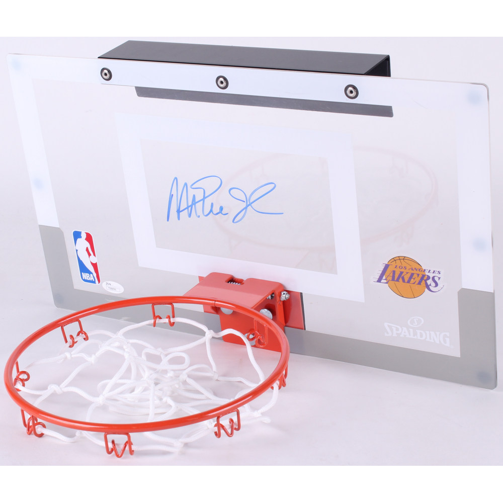 Magic Johnson Signed Lakers Mini Basketball Hoop (JSA COA) Pristine