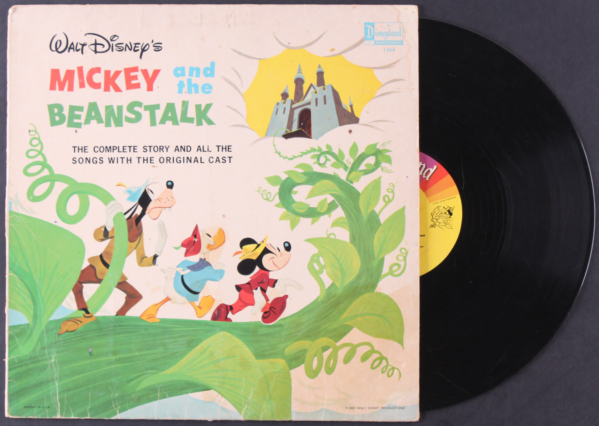 Vintage 1963 Walt Disney's "Mickey and the Beanstalk" Vinyl Record at PristineAuction.com Vintage 1963 Walt Disney's "Mickey and the Beanstalk" Vinyl Record at PristineAuction.com