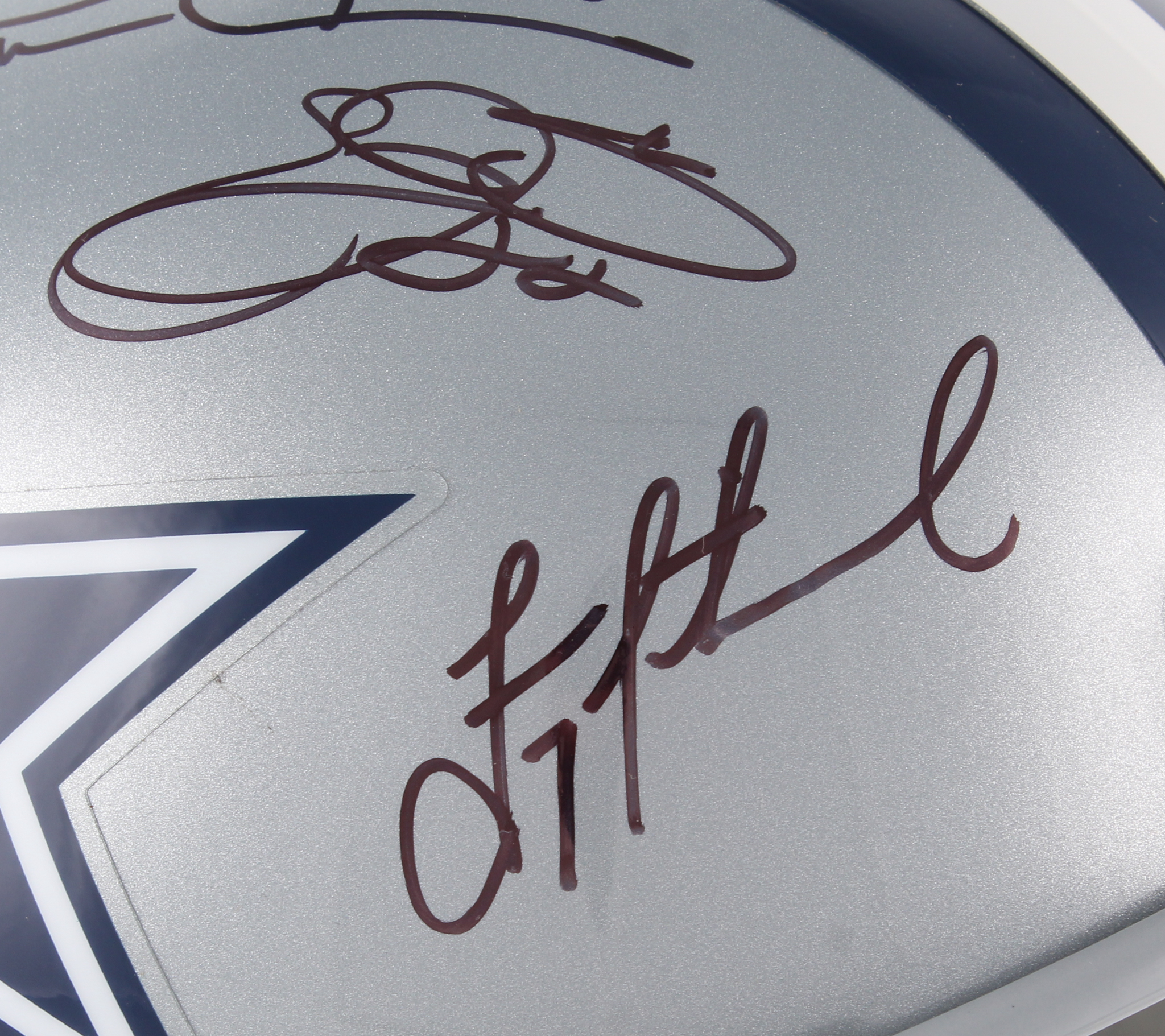 Troy Aikman, Emmitt Smith, & Michael Irvin "The Triplets" Signed Cowboys Full-Size Helmet (JSA COA & Aikman Hologram) at PristineAuction.com Troy Aikman, Emmitt Smith, & Michael Irvin "The Triplets" Signed Cowboys Full-Size Helmet (JSA COA & Aikman Hologram) at PristineAuction.com