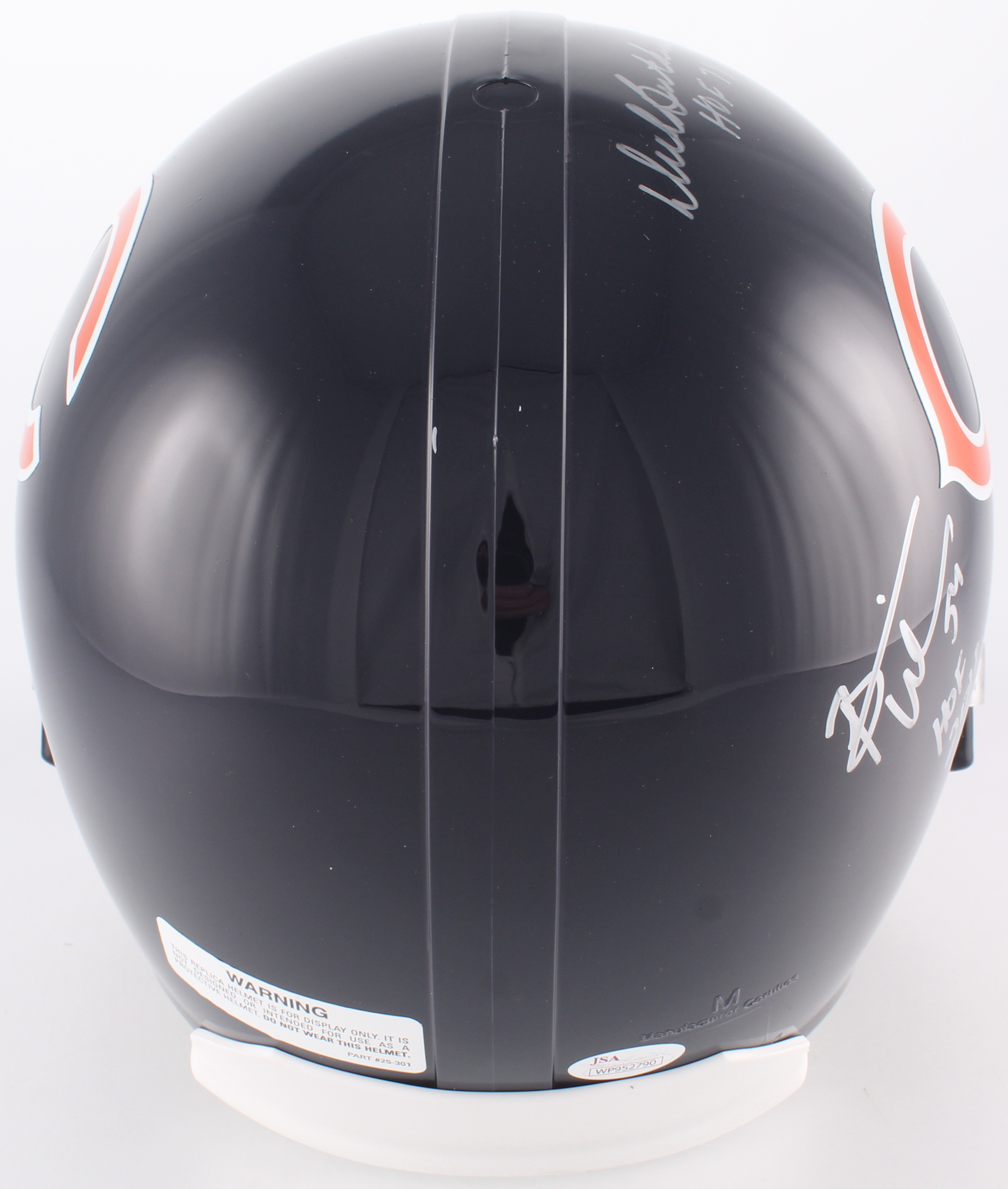 Dick Butkus, Mike Singletary & Brian Urlacher Signed Chicago Bears Full-Size Helmet Inscribed "HOF 98", "HOF 79", "HOF 2018" & "Monsters of the Midway" (JSA COA) at PristineAuction.com Dick Butkus, Mike Singletary & Brian Urlacher Signed Chicago Bears Full-Size Helmet Inscribed "HOF 98", "HOF 79", "HOF 2018" & "Monsters of the Midway" (JSA COA) at PristineAuction.com