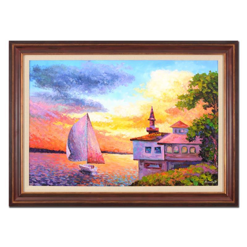 Alexander Antanenka Signed "Let's Catch the Wind" 43x31 Custom Framed Original Oil Painting on Canvas at PristineAuction.com Alexander Antanenka Signed "Let's Catch the Wind" 43x31 Custom Framed Original Oil Painting on Canvas at PristineAuction.com