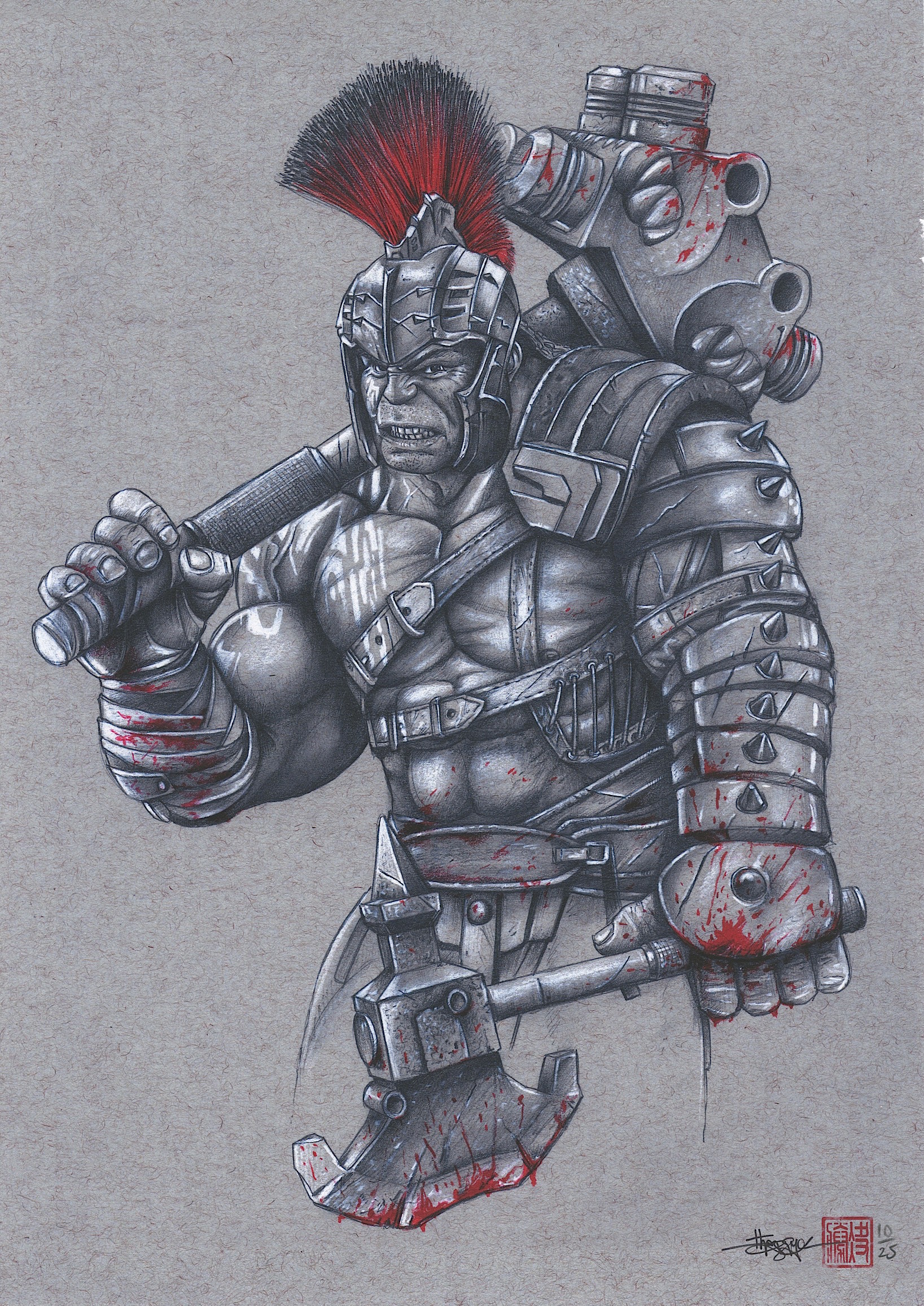 Thang Nguyen - World War Hulk "Thor: Ragnarok" 8x12 Signed Limited Edition Giclee on Fine Art Paper #/25 at PristineAuction.com Thang Nguyen - World War Hulk "Thor: Ragnarok" 8x12 Signed Limited Edition Giclee on Fine Art Paper #/25 at PristineAuction.com