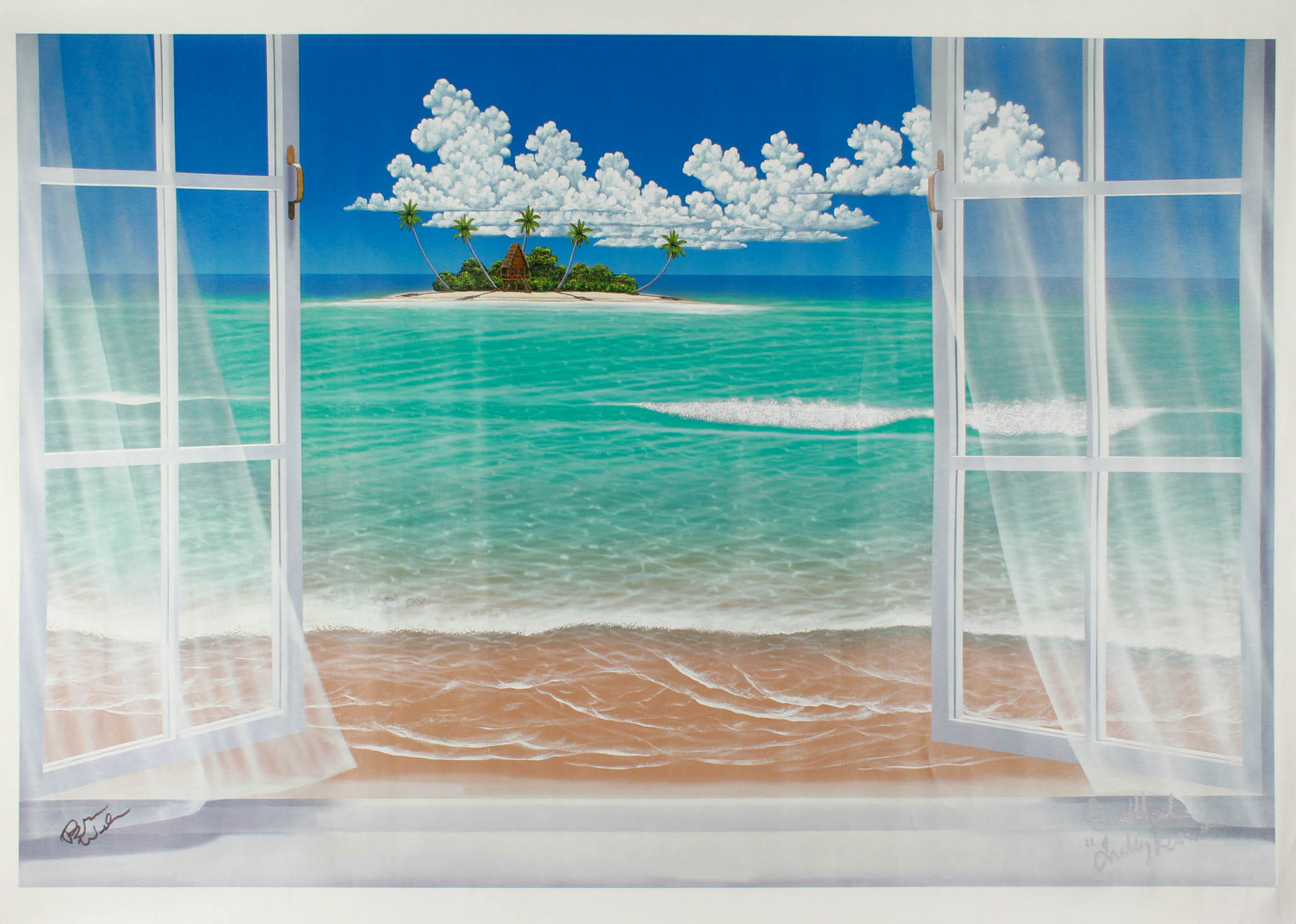 Dan Mackin & Brian Wilson Signed "In My Room" Limited Edition 34" x 50" Fine Art Giclee on Canvas #189/500 (PA LOA) at PristineAuction.com Dan Mackin & Brian Wilson Signed "In My Room" Limited Edition 34" x 50" Fine Art Giclee on Canvas #189/500 (PA LOA) at PristineAuction.com