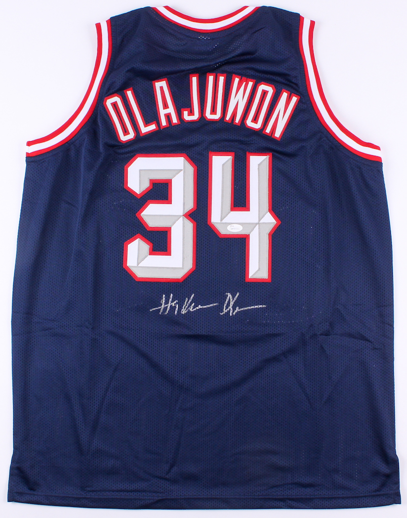 Hakeem Olajuwon Signed Rockets Jersey (JSA COA) at PristineAuction.com Hakeem Olajuwon Signed Rockets Jersey (JSA COA) at PristineAuction.com