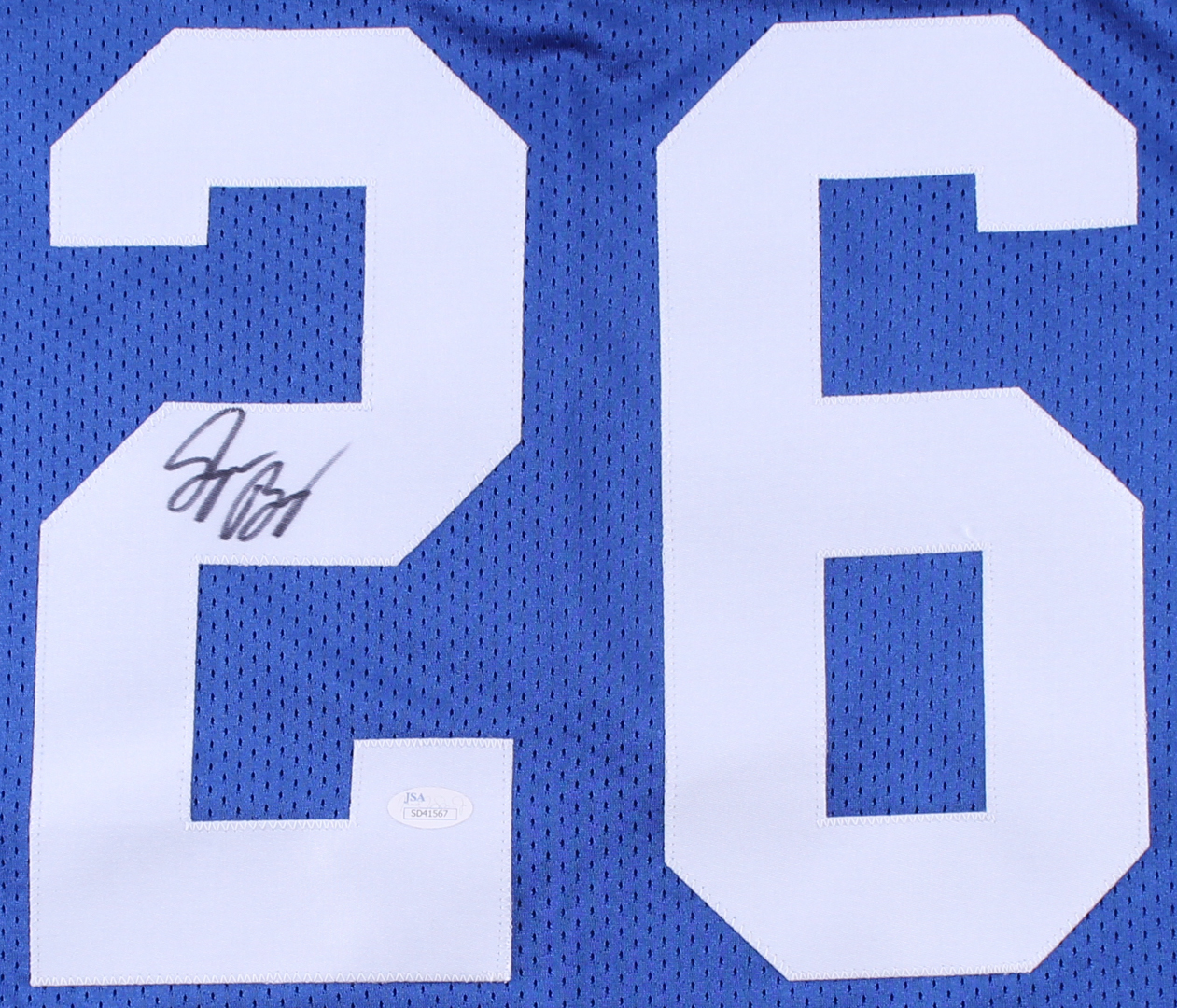 Saquon Barkley Signed Giants Jersey (JSA Signature Debut COA) at PristineAuction.com Saquon Barkley Signed Giants Jersey (JSA Signature Debut COA) at PristineAuction.com