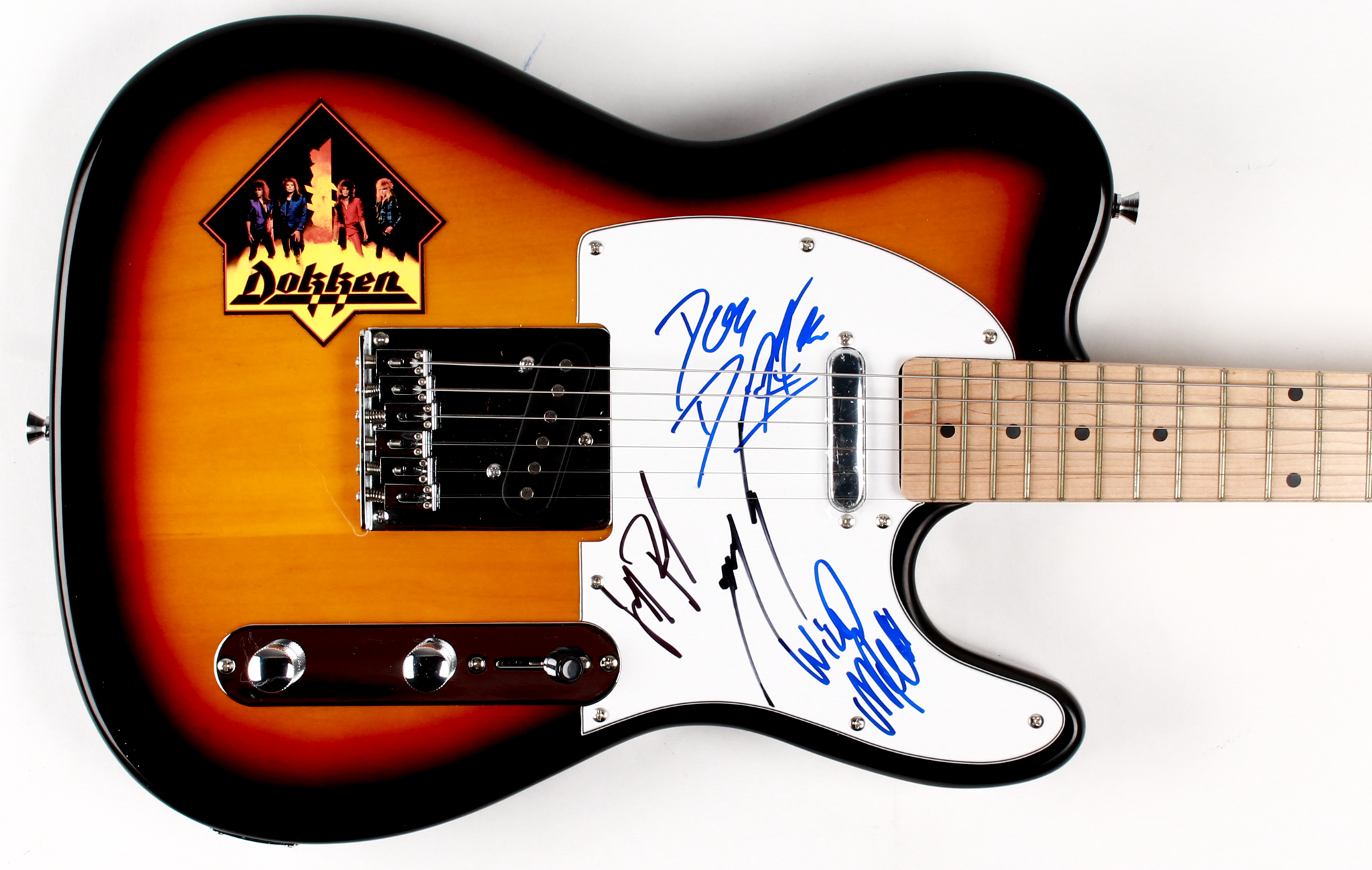 Dokken Full-Size Electric Guitar Signed by (4) with Don Dokken, George Lynch, Mick Brown & Jeff Pilson (JSA ALOA) at PristineAuction.com Dokken Full-Size Electric Guitar Signed by (4) with Don Dokken, George Lynch, Mick Brown & Jeff Pilson (JSA ALOA) at PristineAuction.com