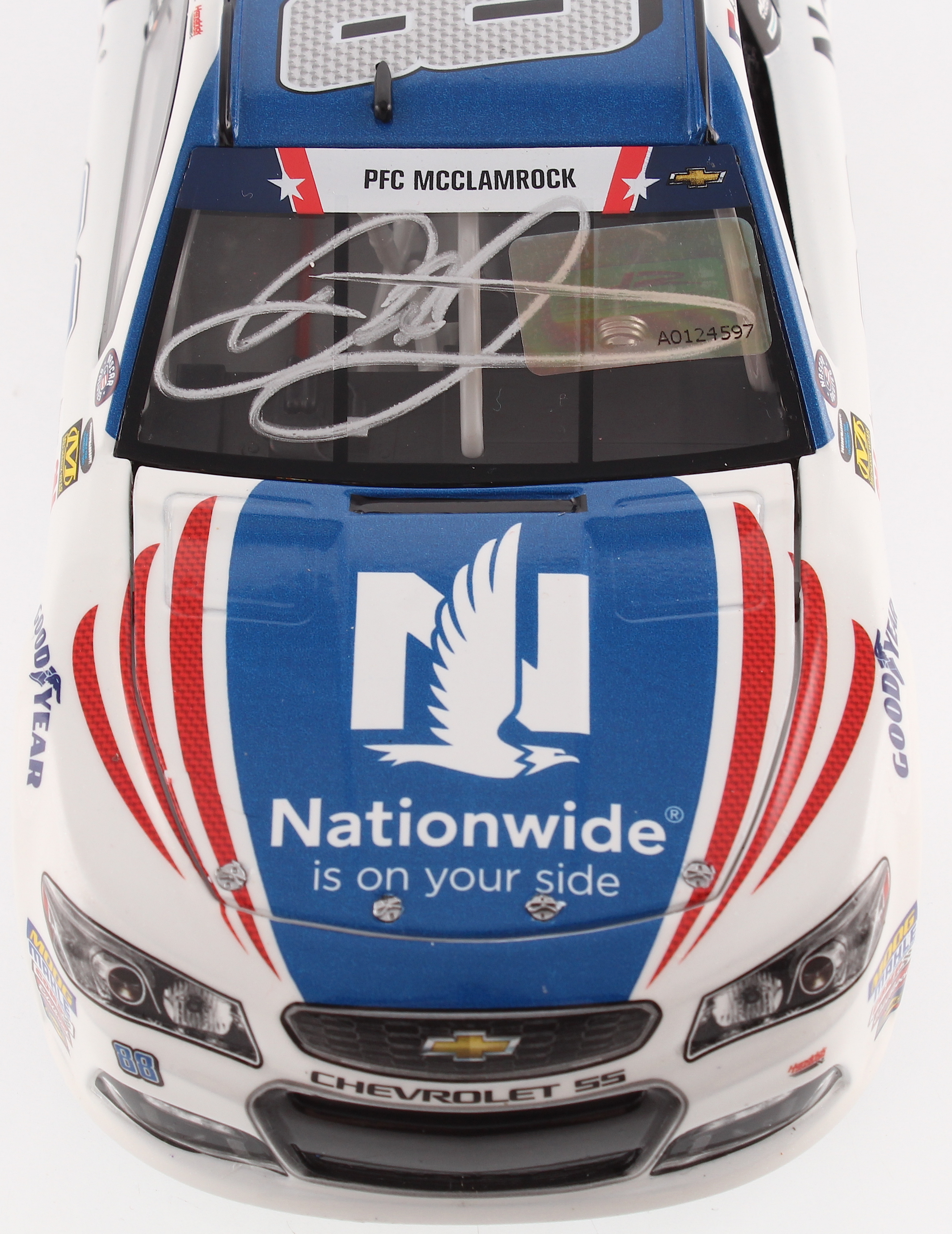 Dale Earnhardt Jr. Signed 2017 #88 Nationwide Patriotic 1:24 LE Premium Action Diecast Car (Dale Jr. Hologram) at PristineAuction.com Dale Earnhardt Jr. Signed 2017 #88 Nationwide Patriotic 1:24 LE Premium Action Diecast Car (Dale Jr. Hologram) at PristineAuction.com