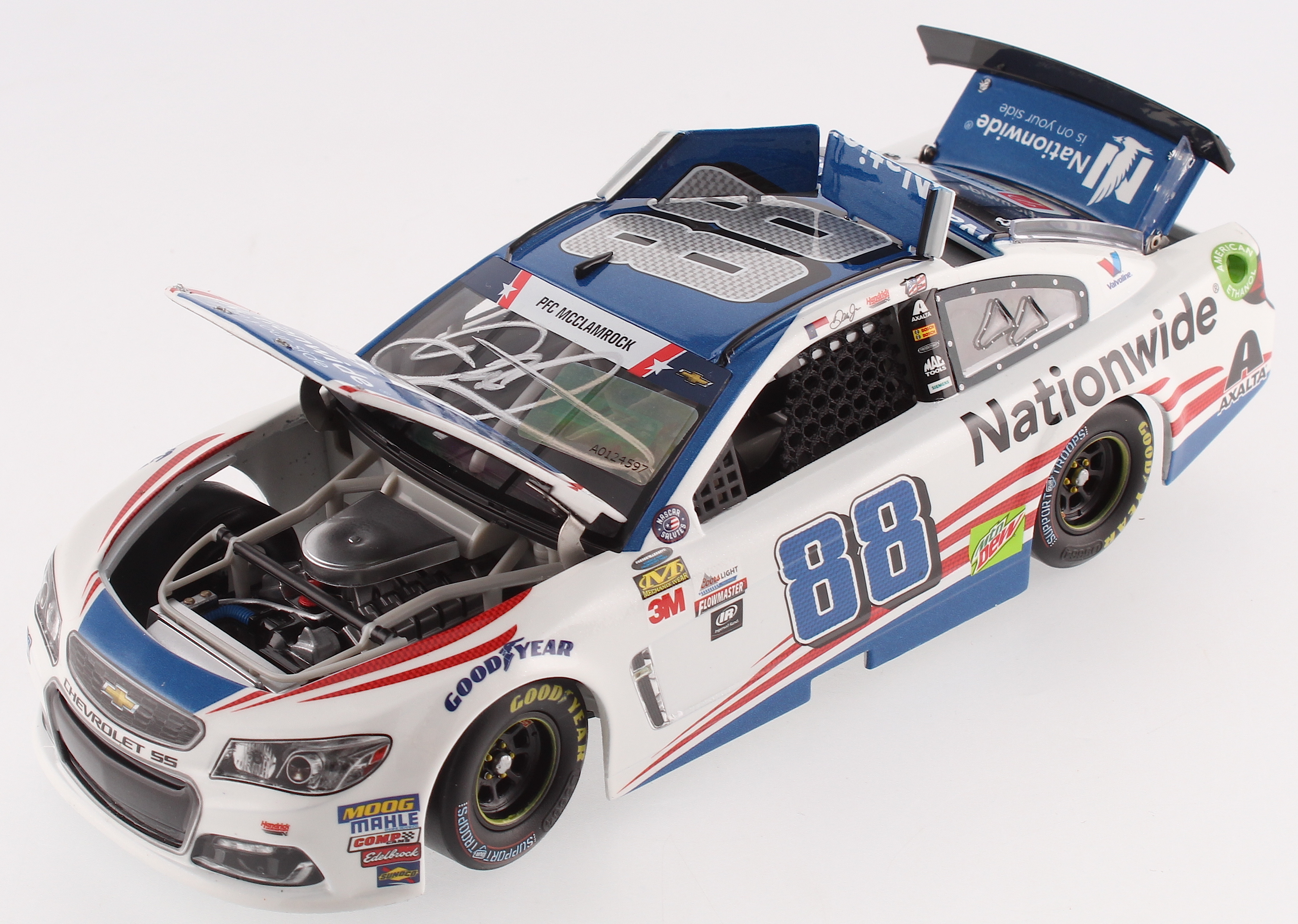Dale Earnhardt Jr. Signed 2017 #88 Nationwide Patriotic 1:24 LE Premium Action Diecast Car (Dale Jr. Hologram) at PristineAuction.com Dale Earnhardt Jr. Signed 2017 #88 Nationwide Patriotic 1:24 LE Premium Action Diecast Car (Dale Jr. Hologram) at PristineAuction.com