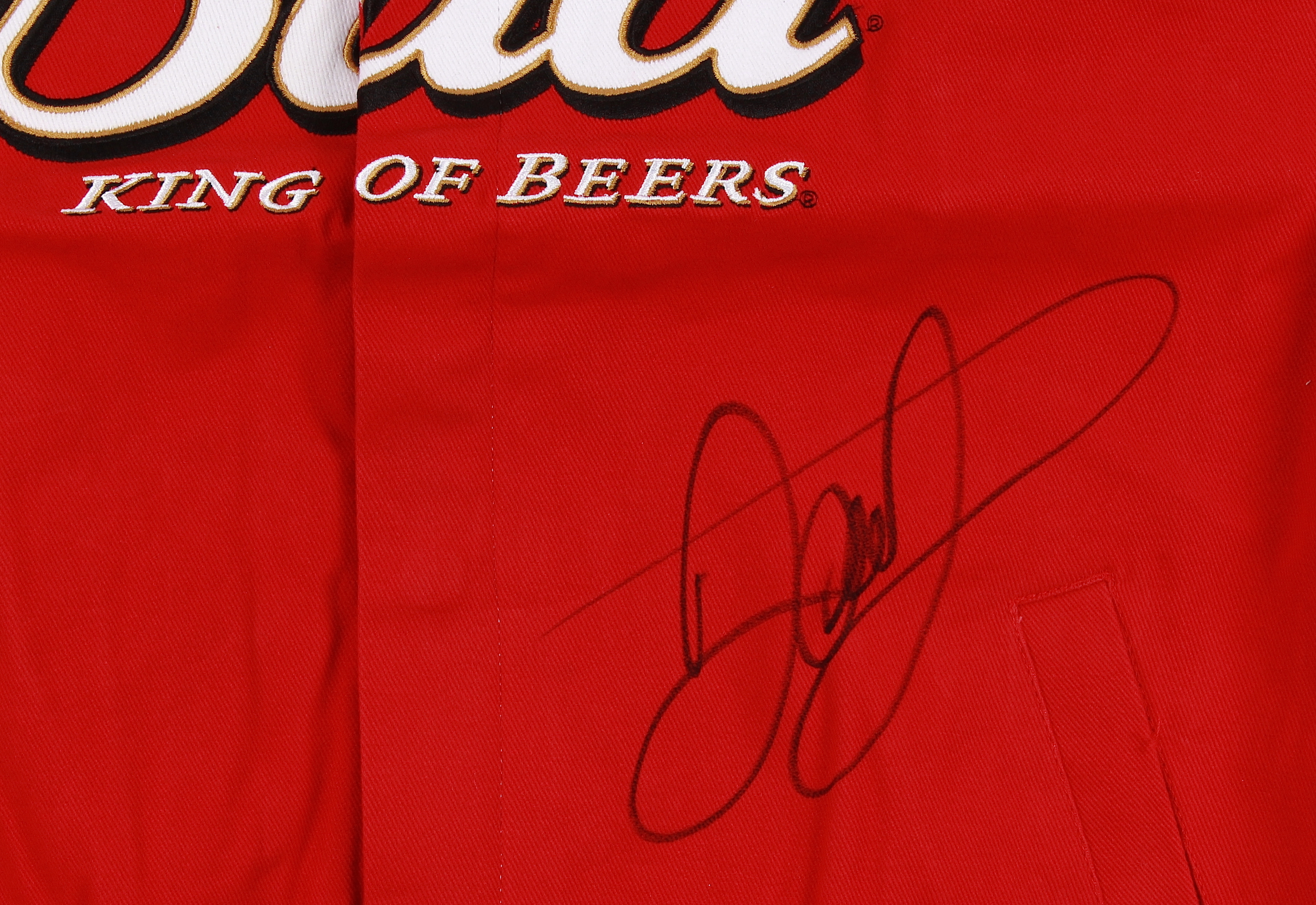 Dale Earnhardt Jr. Signed Chase Authentic Budweiser Driver's Suit / Jacket (Dale Jr. Hologram) at PristineAuction.com Dale Earnhardt Jr. Signed Chase Authentic Budweiser Driver's Suit / Jacket (Dale Jr. Hologram) at PristineAuction.com