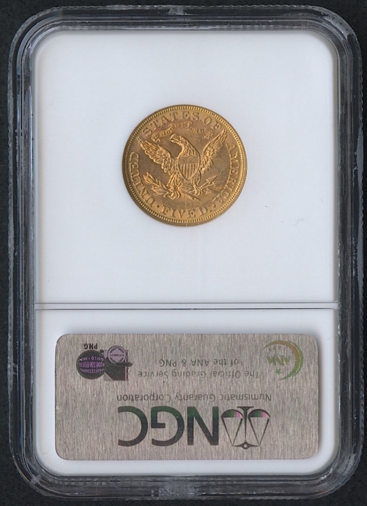 1881 $5 Liberty Head Half Eagle Gold Coin (NGC MS 62) at PristineAuction.com 1881 $5 Liberty Head Half Eagle Gold Coin (NGC MS 62) at PristineAuction.com