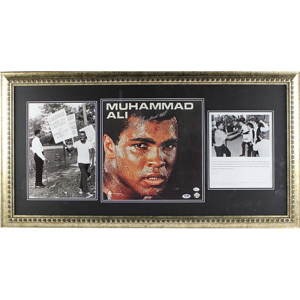 Muhammad Ali Signed 19x37 Custom Framed Album Display (PSA COA) at PristineAuction.com Muhammad Ali Signed 19x37 Custom Framed Album Display (PSA COA) at PristineAuction.com