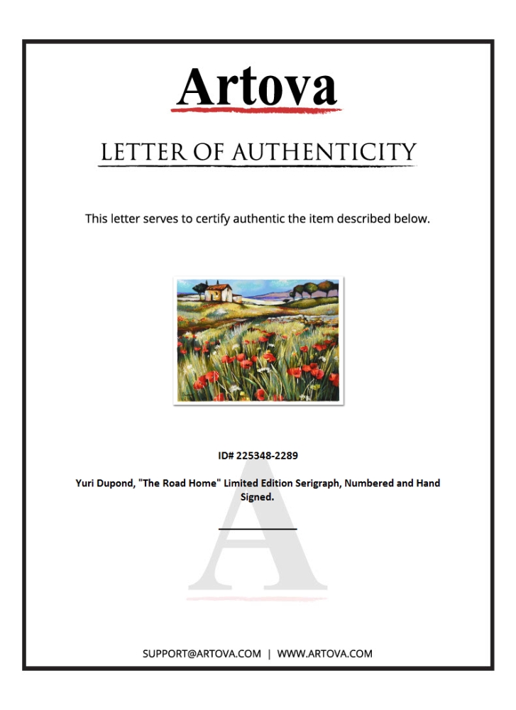 "The Road Home" LE 13x16 Serigraph by Yuri Dupond (Artova) at PristineAuction.com "The Road Home" LE 13x16 Serigraph by Yuri Dupond (Artova) at PristineAuction.com