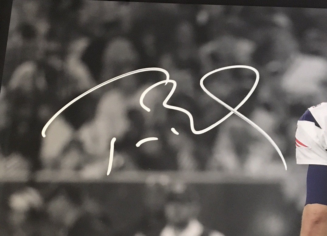 Tom Brady Signed "Super Bowl 51 Walk Off" 16x20 Custom Framed Photo Display (TriStar) at PristineAuction.com Tom Brady Signed "Super Bowl 51 Walk Off" 16x20 Custom Framed Photo Display (TriStar) at PristineAuction.com