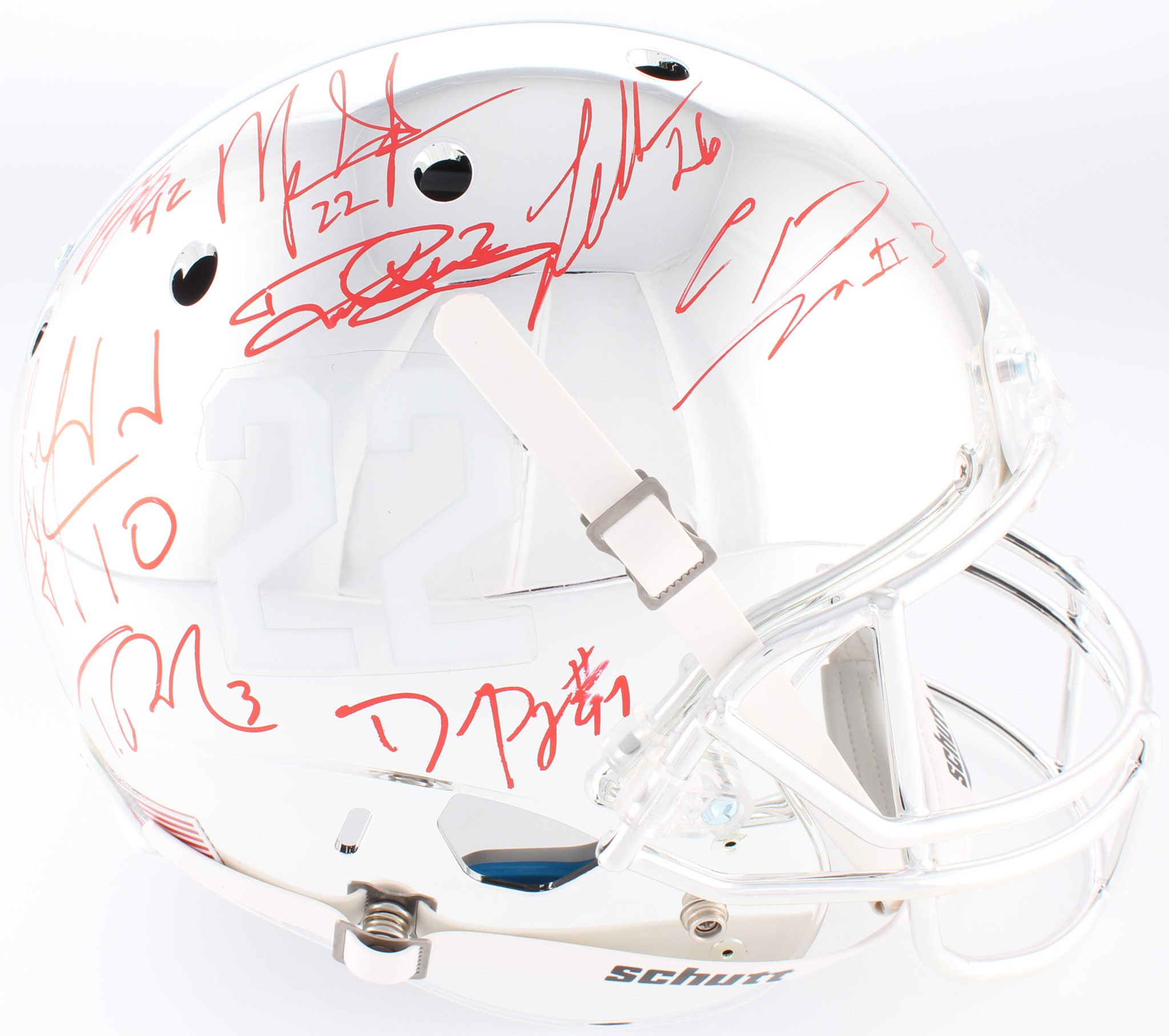 Alabama Crimson Tide Modern Greats Chrome Full-Size Helmet Signed by (20) with Mark Ingram Jr., Derrick Henry, Minka Fitzpatrick (Radtke COA Ingram & Henry Holograms) at PristineAuction.com Alabama Crimson Tide Modern Greats Chrome Full-Size Helmet Signed by (20) with Mark Ingram Jr., Derrick Henry, Minka Fitzpatrick (Radtke COA Ingram & Henry Holograms) at PristineAuction.com