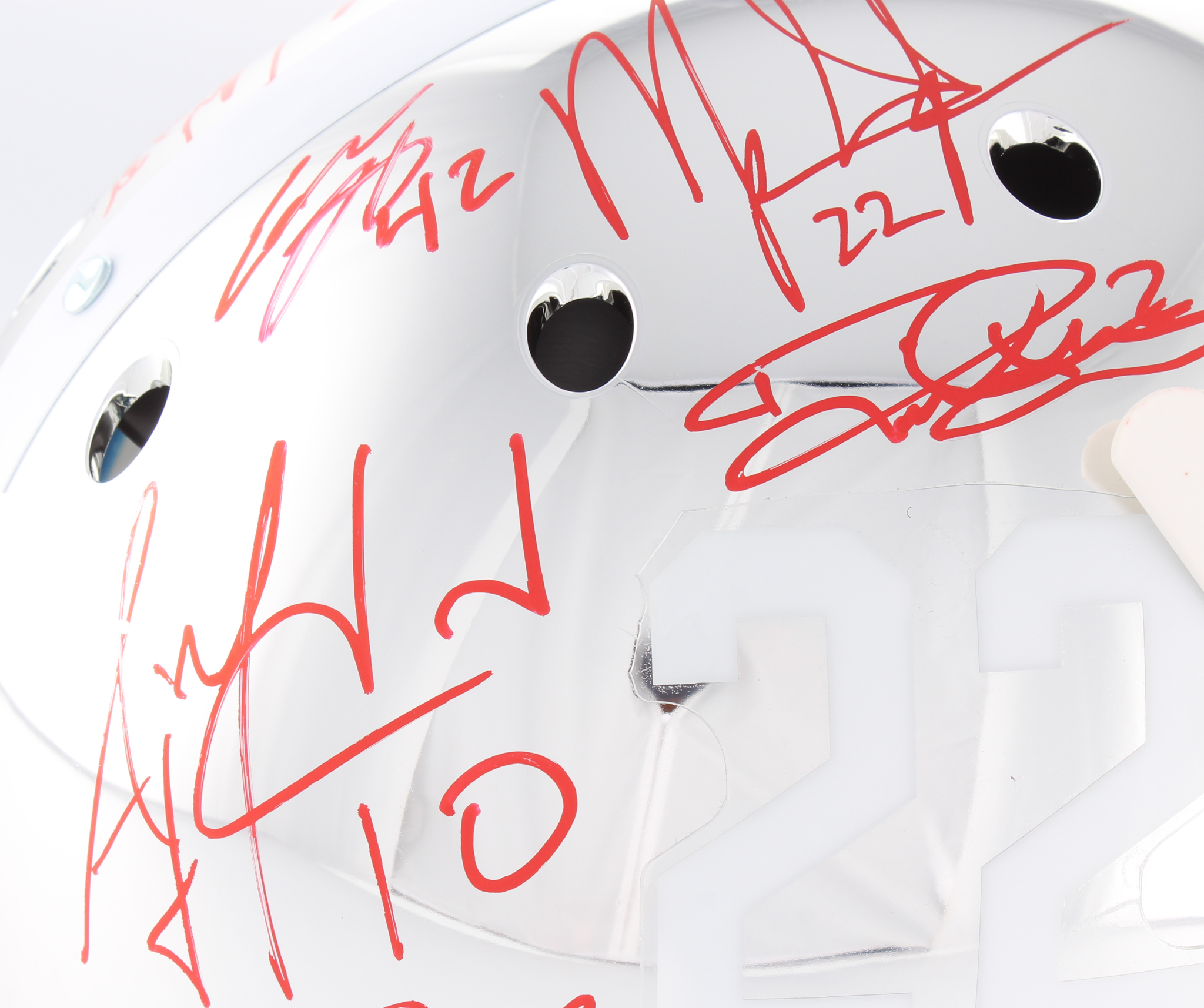 Alabama Crimson Tide Modern Greats Chrome Full-Size Helmet Signed by (20) with Mark Ingram Jr., Derrick Henry, Minka Fitzpatrick (Radtke COA Ingram & Henry Holograms) at PristineAuction.com Alabama Crimson Tide Modern Greats Chrome Full-Size Helmet Signed by (20) with Mark Ingram Jr., Derrick Henry, Minka Fitzpatrick (Radtke COA Ingram & Henry Holograms) at PristineAuction.com